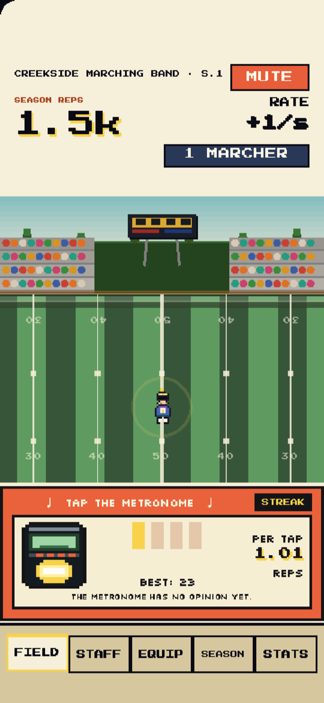 Marching Tycoon gameplay screen